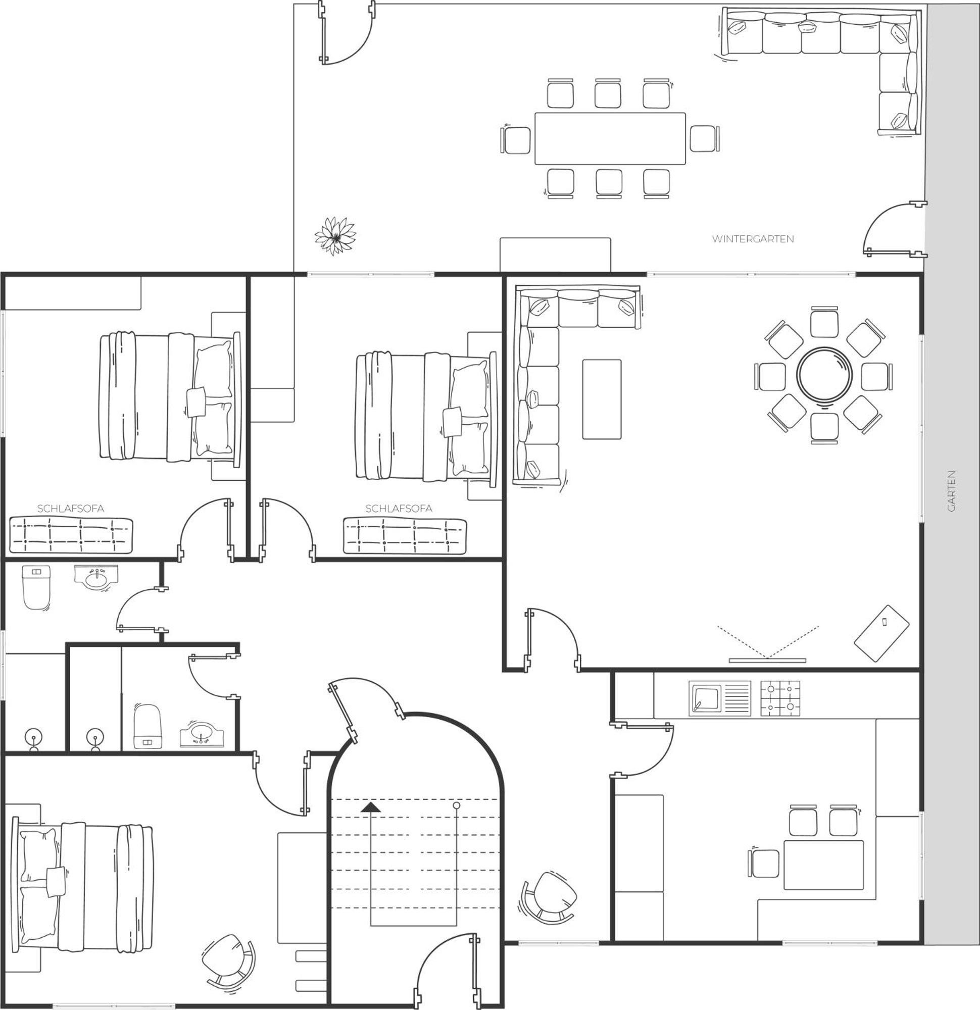 Appartement Rosengarten Langenfeld Bilik gambar